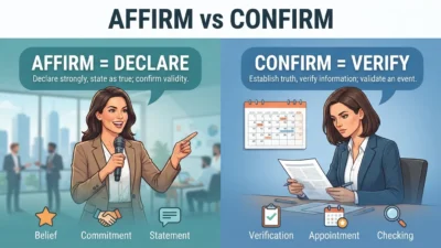 Affirm vs Confirm