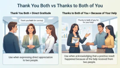 Thank You Both vs Thanks to Both of You