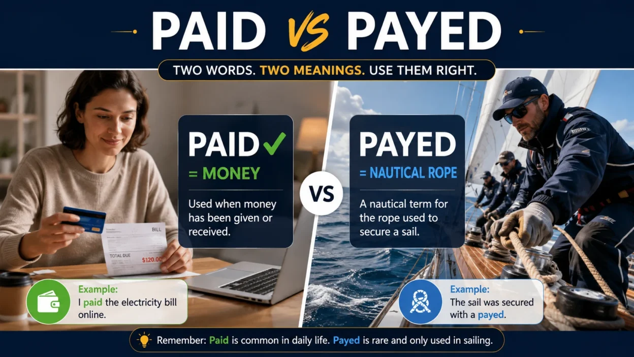 Paid vs Payed