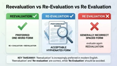 Reevaluation vs Re-Evaluation vs Re Evaluation