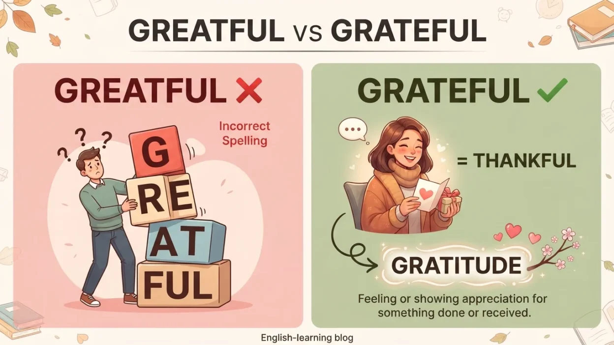 Greatful vs Grateful
