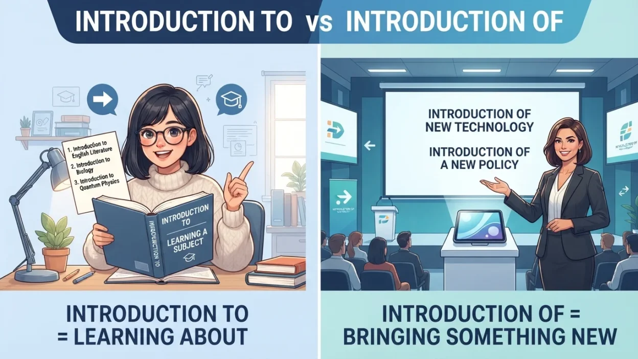Introduction to vs Introduction of