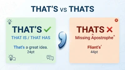 That’s vs Thats